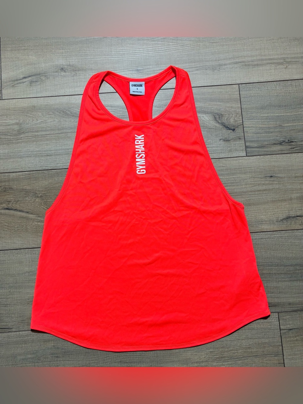 Gymshark Women’s Racerback Muscle Tank Top Size Small Bright Coral